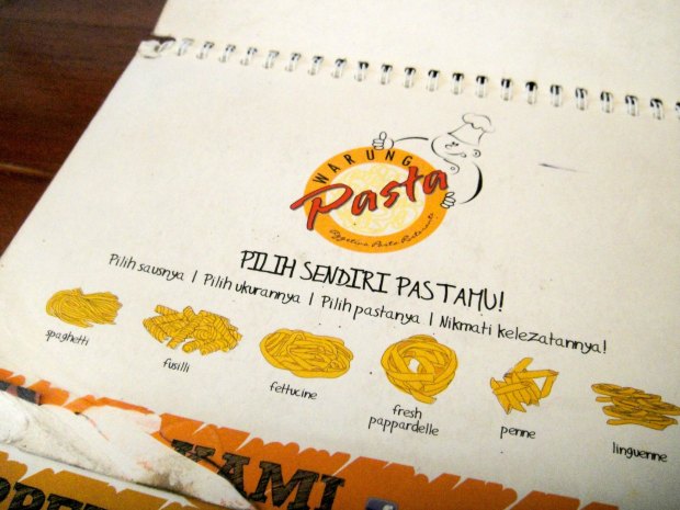 Warung Pasta Menu Warung Pasta Menu