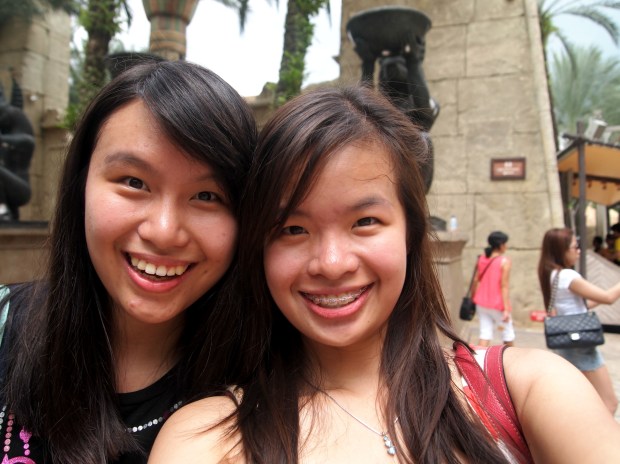 My Sister and I at Universal Studio Singapore
