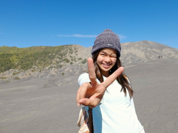 Sharon at Mount Bromo
